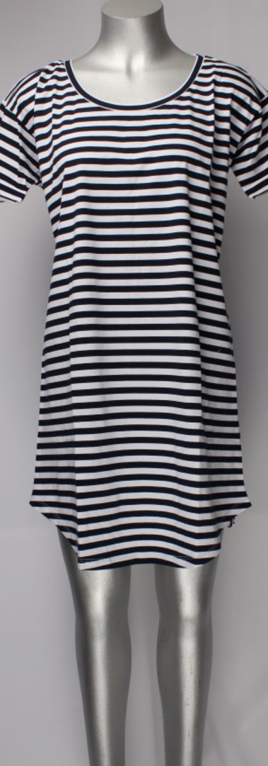 Striped dress/nightie navy/white Style; AL/ND-110 image 0